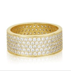 Melinda Maria slick pave gold ring
